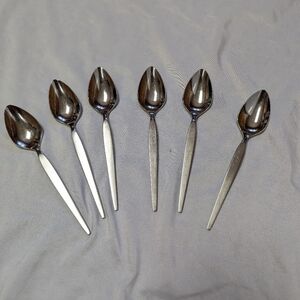 Oneida Community Satinique Old Style Stainless Steel Tea Spoons Set Of 6 Vintage